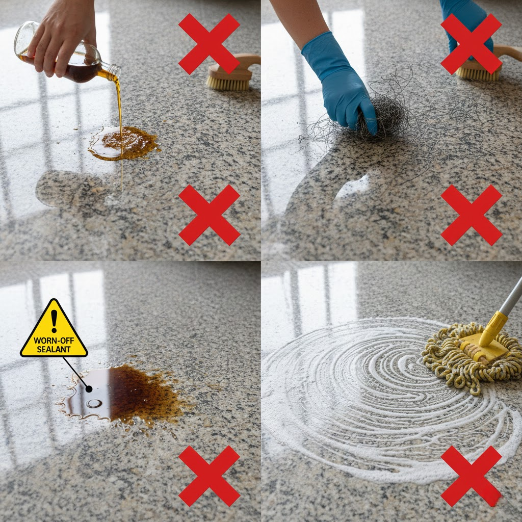 Common Mistakes to Avoid When Cleaning Granite
