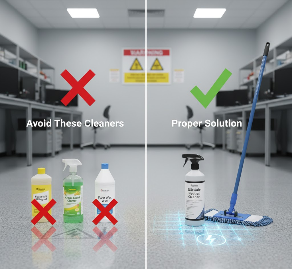 ESD floor cleaner