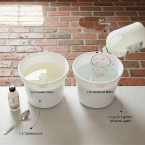 Prepare Your Cleaning Solution for Brick Floors