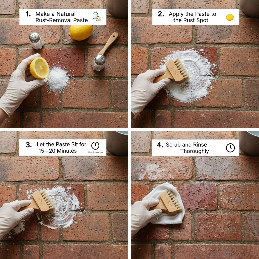 Rust Stain Removal for Brick Floors