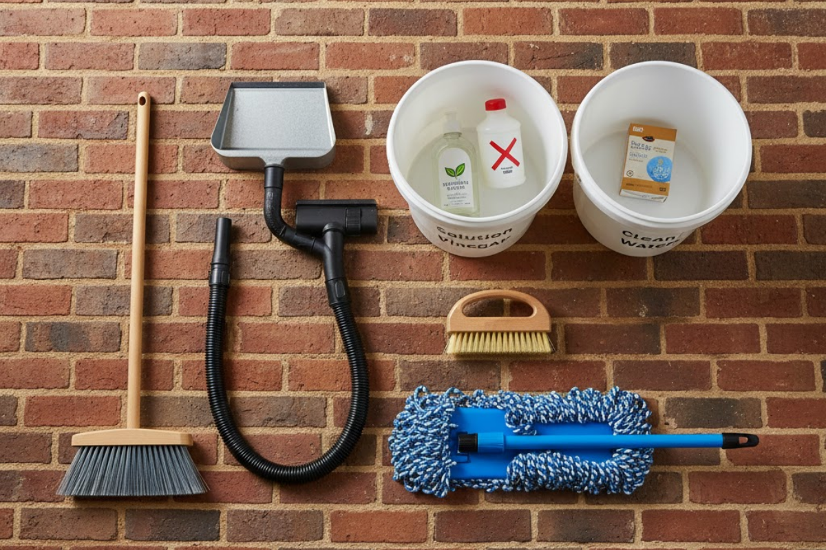 Tools and Materials You Will Need for Cleaning Brick Floors