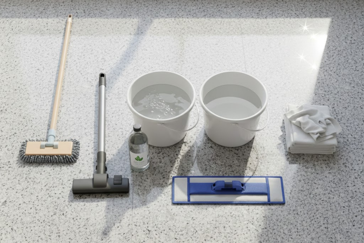 Tools and Materials for Cleaning Granite Floors