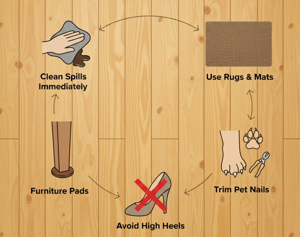 Tools and Materials for Cleaning Pine Floors