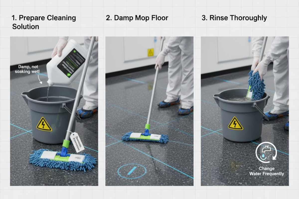 Weekly Maintenance Damp Mopping