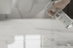 apply marble grout cleaner