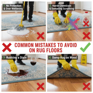 common rug cleaning mistakes
