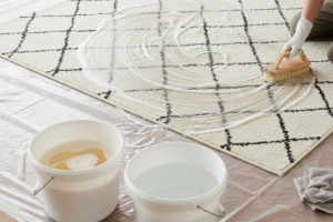 gentle rug cleaning steps