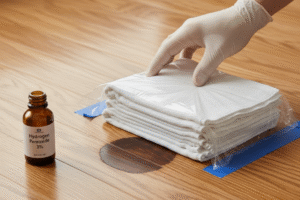 hydrogen peroxide dark stain removal hardwood floor