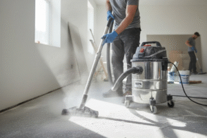 initial dry vacuum construction dust