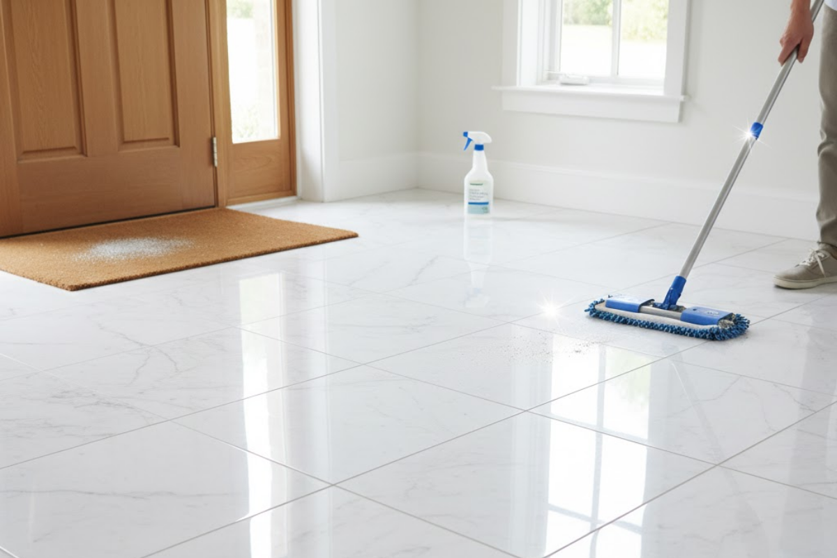 maintain marble grout