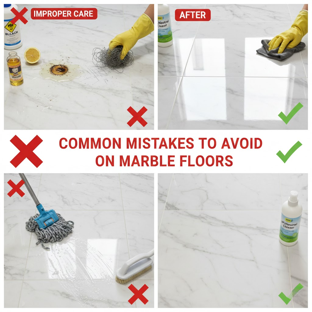 marble floor mistakes