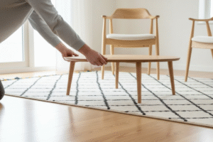 move furniture before cleaning rug