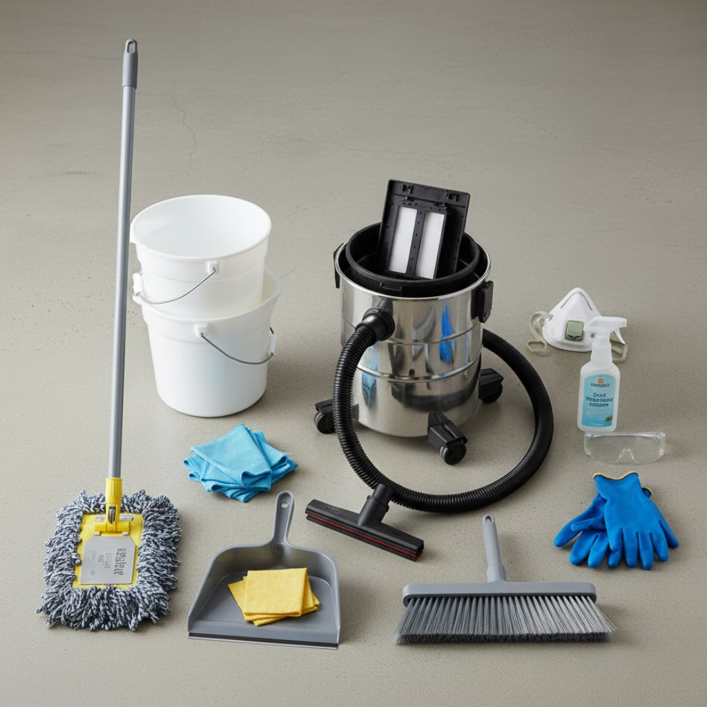 tools for cleaning construction dust