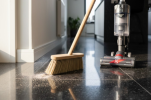 Clear The Debris Granite Floor