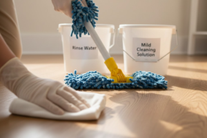 Damp Mop Unsealed Wood Floor