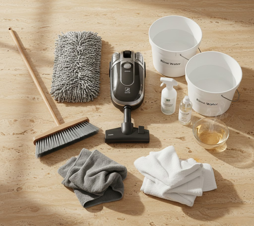 Essential Tools And Materials For Travertine Cleaning