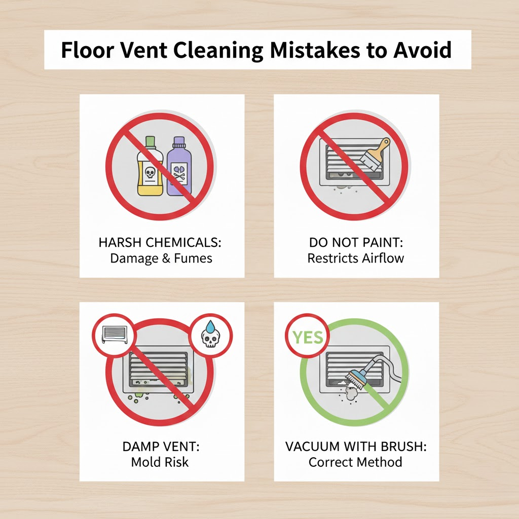 Floor Vent Cleaning Mistakes To Avoid