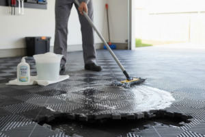 Garage Floor Tiles Cleaning