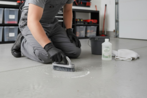 Painted Concrete Floor Cleaning