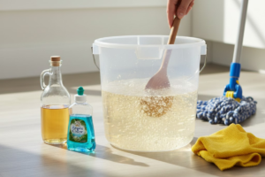 Prepare Vinyl Floor Cleaning Solution