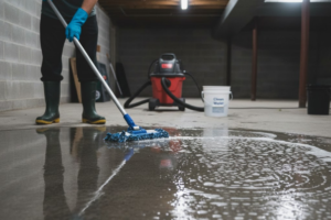 Rinse Concrete Floor