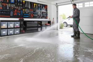 Rinse Garage Floor