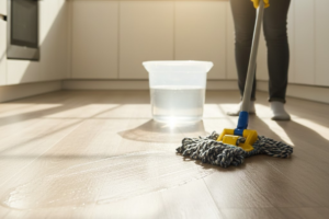 Rinse Vinyl Floor Thoroughly