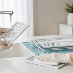 Rinsing And Drying Floor Vent Covers