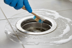 Scrub Floor Drain Walls