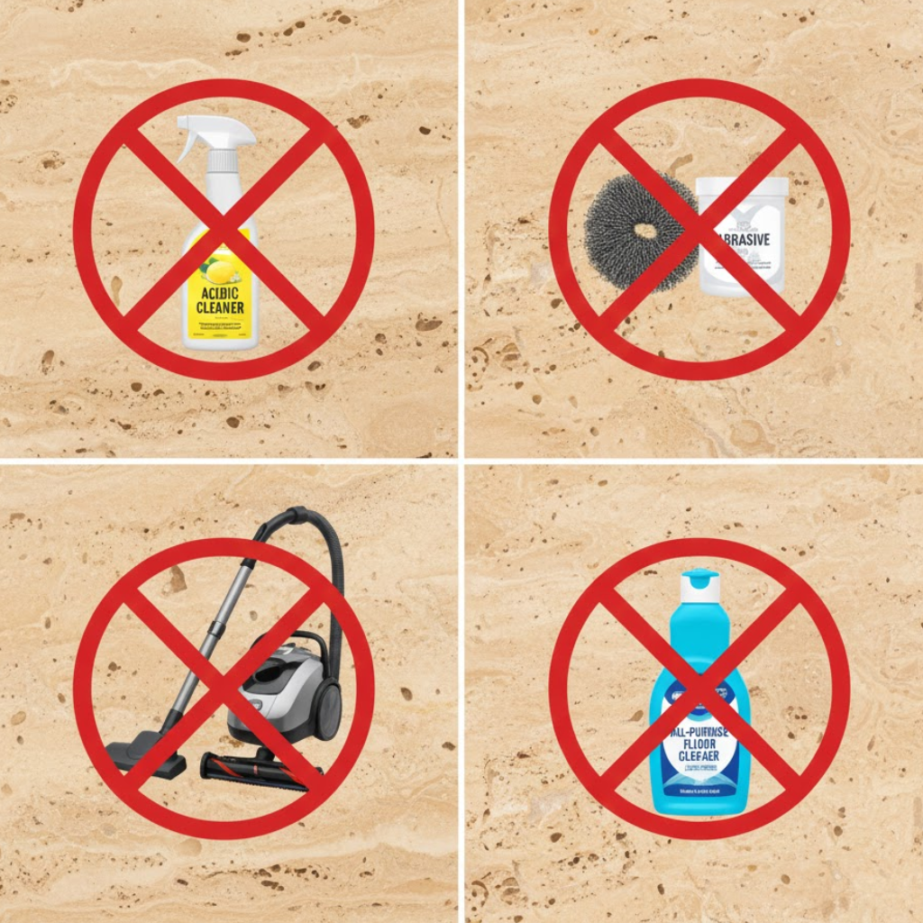 Travertine Floor Care Mistakes