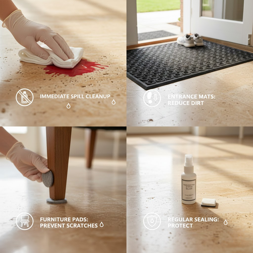 Travertine Floor Maintenance Tips