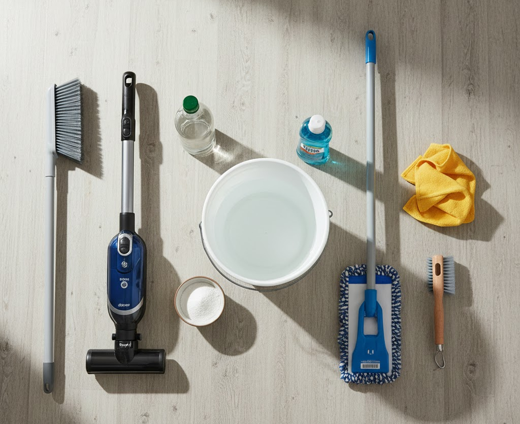 Vinyl Floor Cleaning Tools