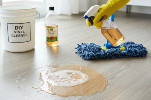 Vinyl Floor Deep Cleaning Soaking Method