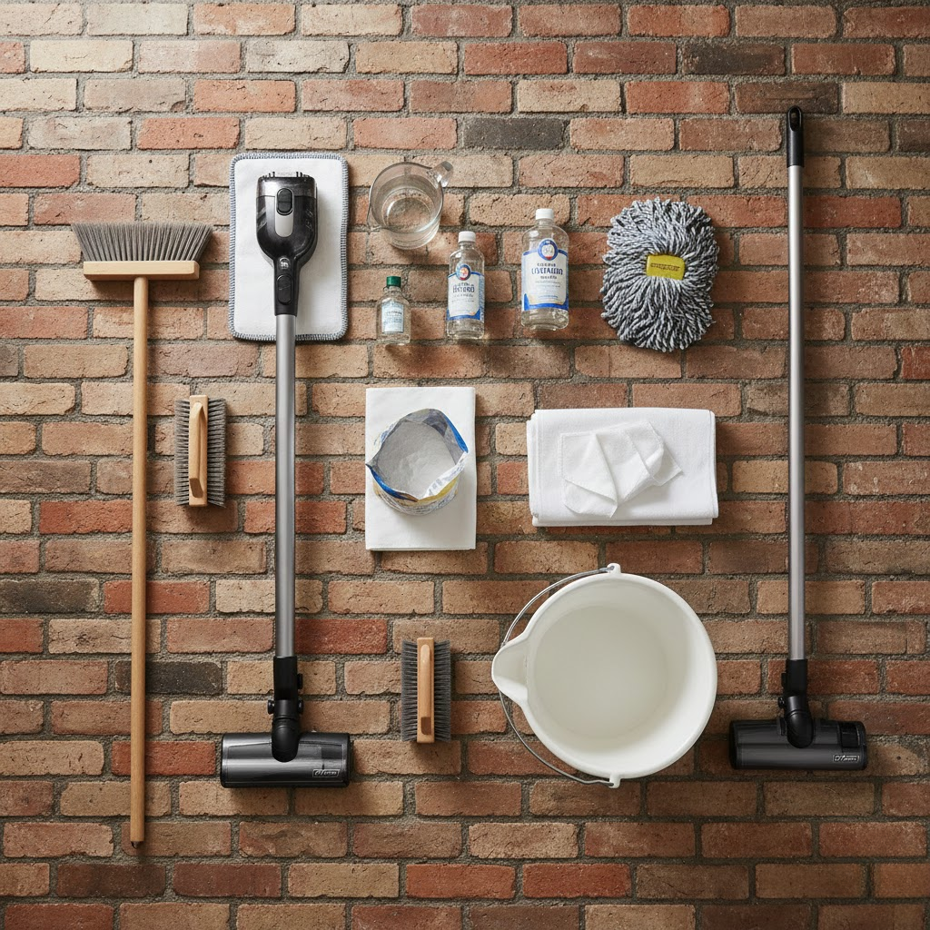 cleaning tools for brick floor
