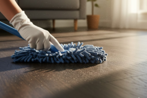 daily dust and sweep oil finished wood floors