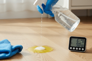 enzymatic cleaner application hardwood floor