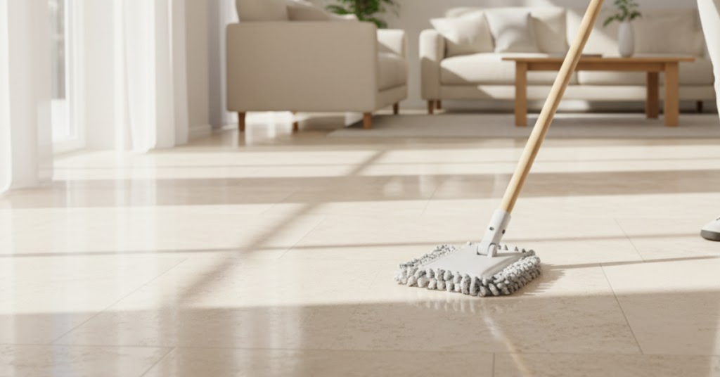 how to clean limestone floors
