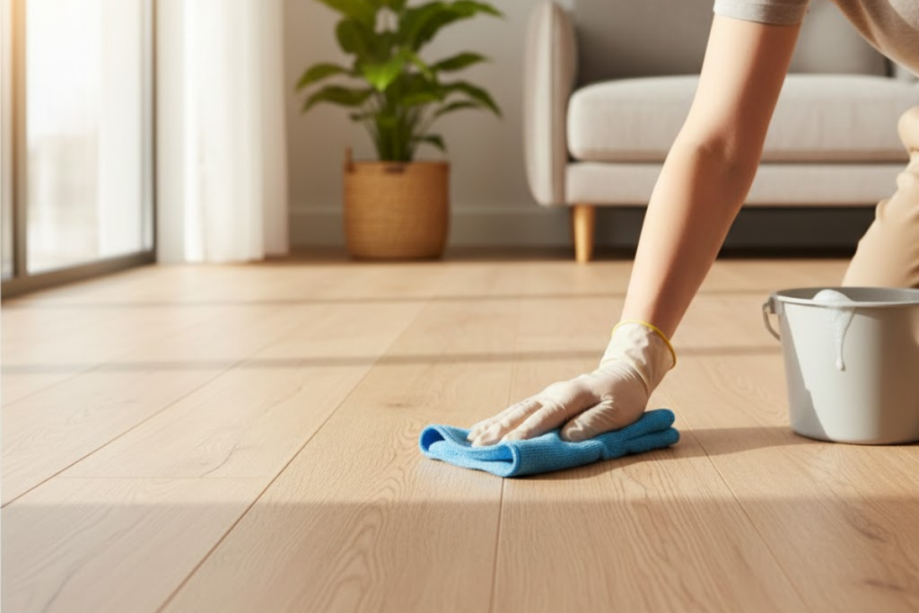 how to clean unsealed wood floors