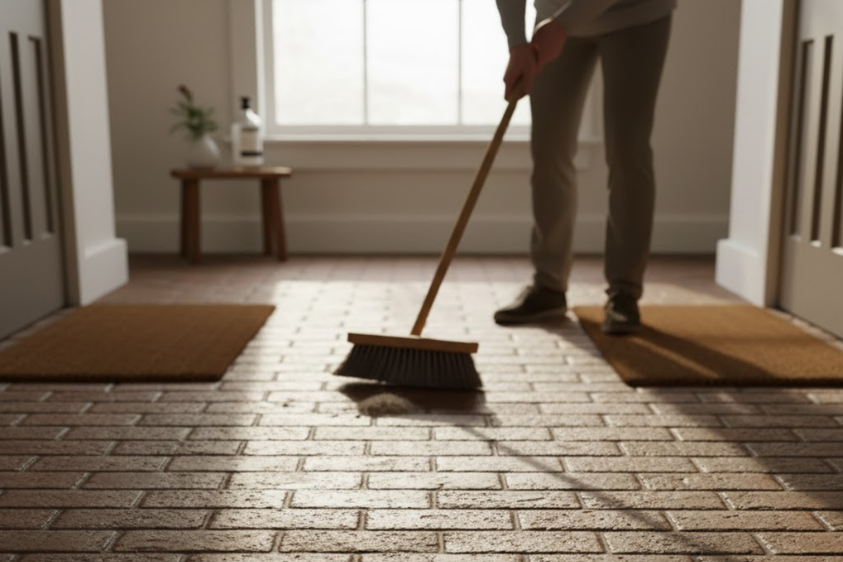 maintaining brick floors