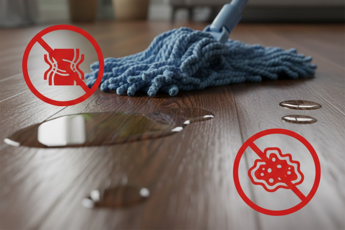 overwetting oil finished wood floors